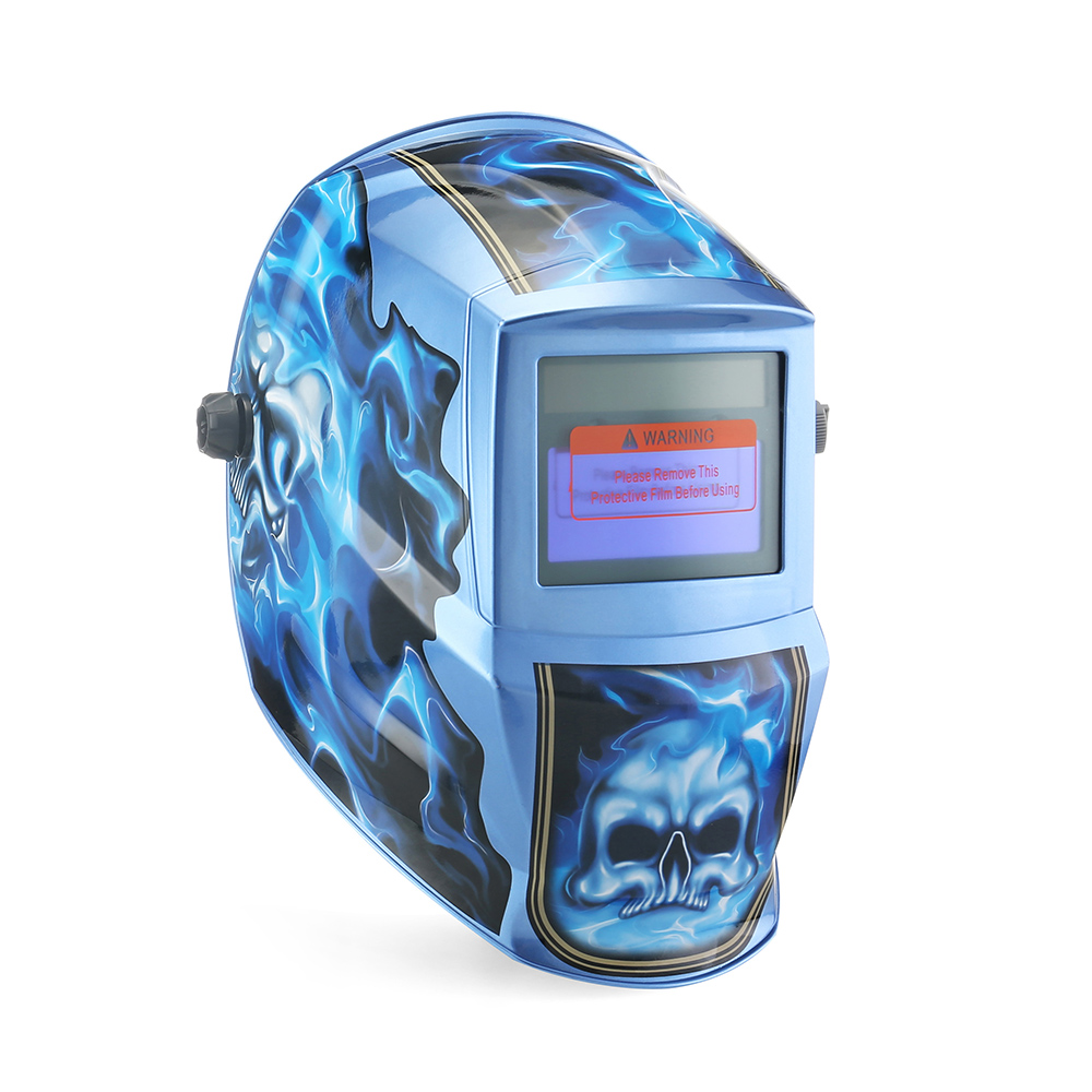 CENTAURY 433E Blue background with blue fire skull
