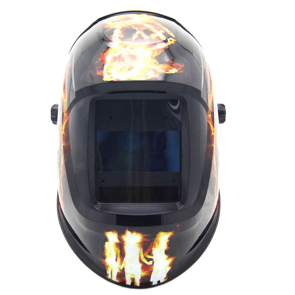 LEOPARD-501I Black background skull flame