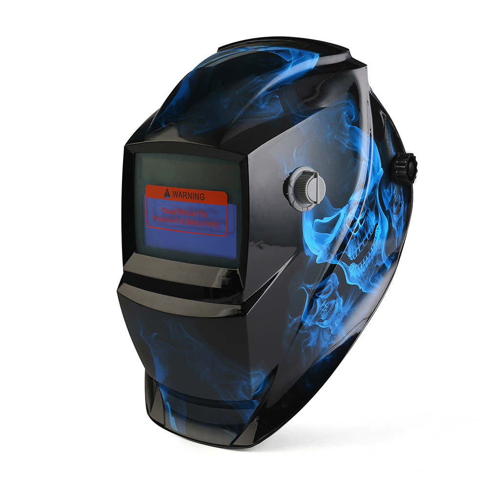 PLUM 433E Black background with blue skull flame